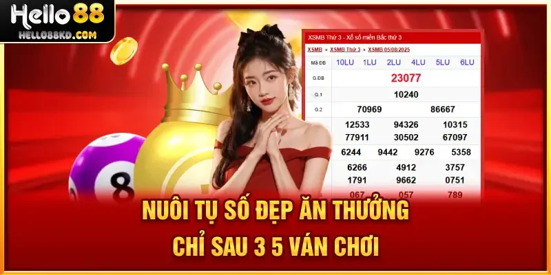 Nuôi tụ số đẹp, ăn thưởng chỉ sau 3-5 ván chơi 